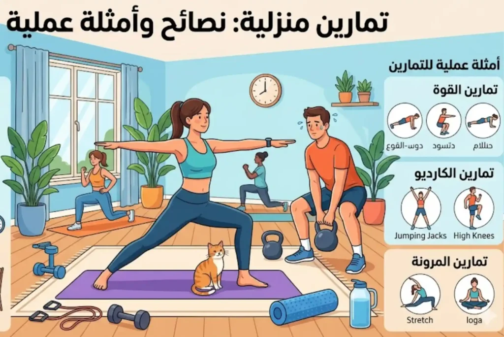 تمارين منزلية: نصائح وأمثلة عملية