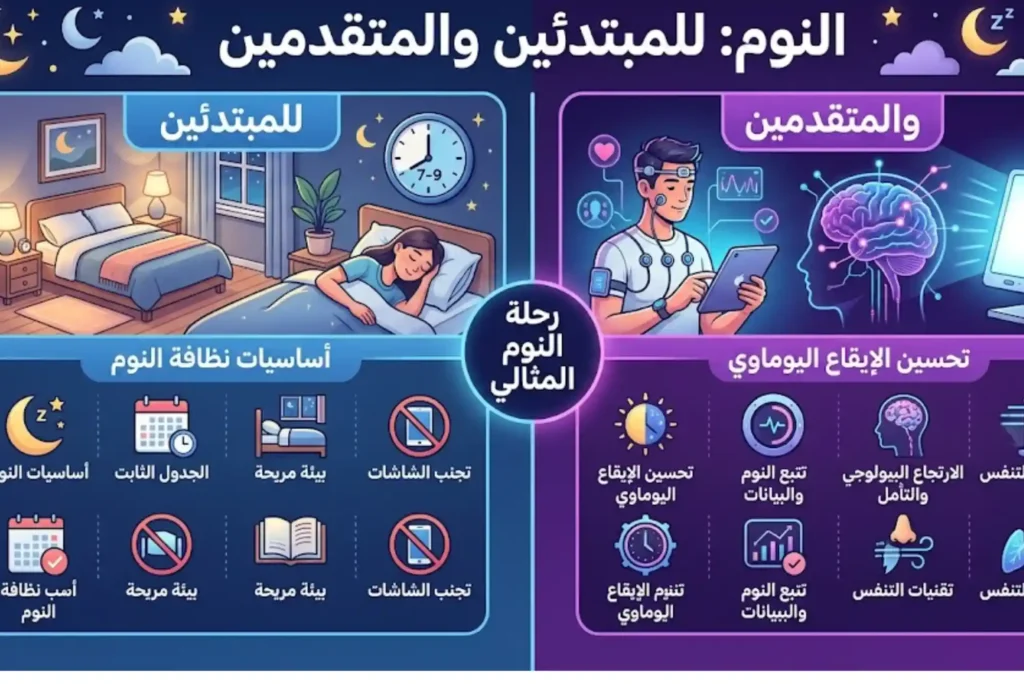 النوم: للمبتدئين والمتقدمين